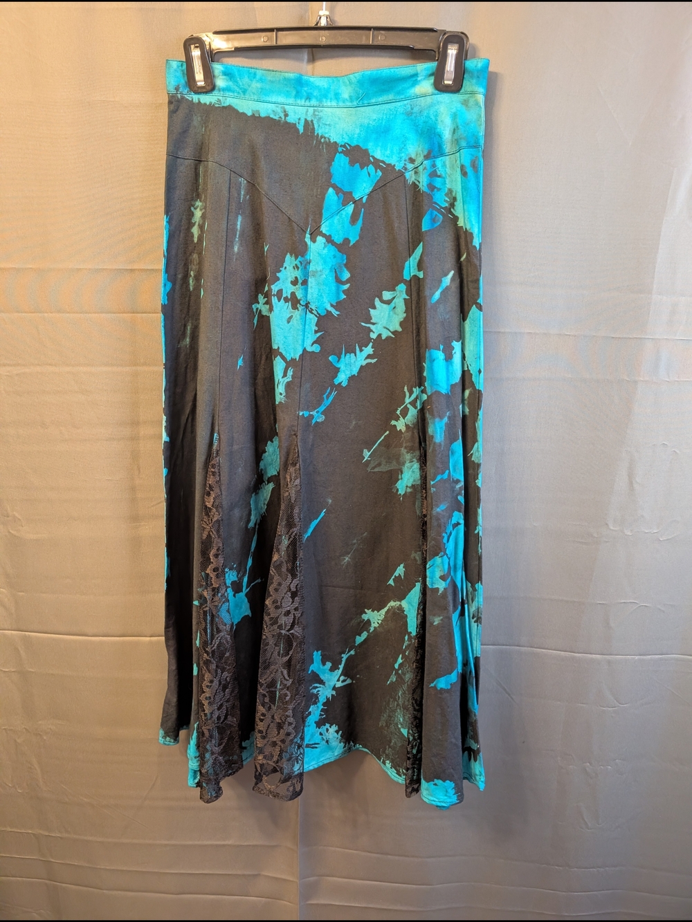Vintage 1849 Authentic Ranchwear Tie Dye Lace Maxi Skirt Small NWOT Deadstock